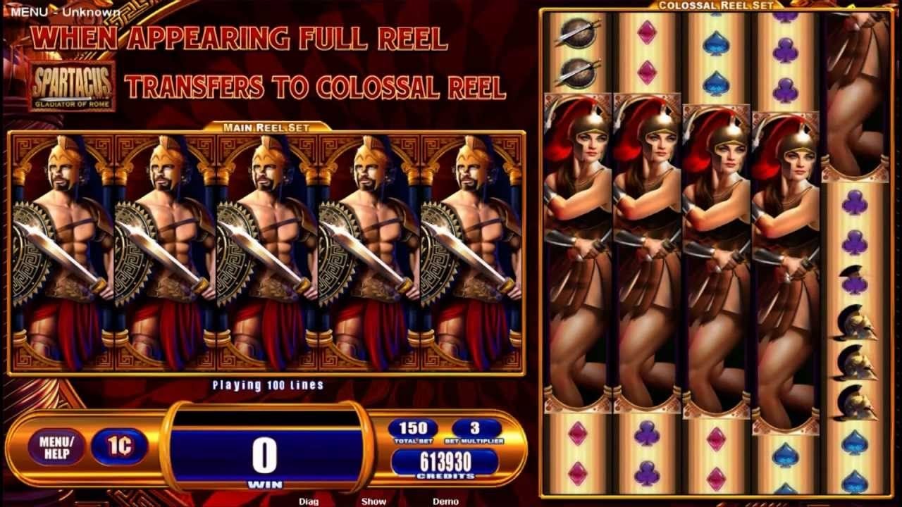 Gameplay of Spartacus Super Colossal Reels