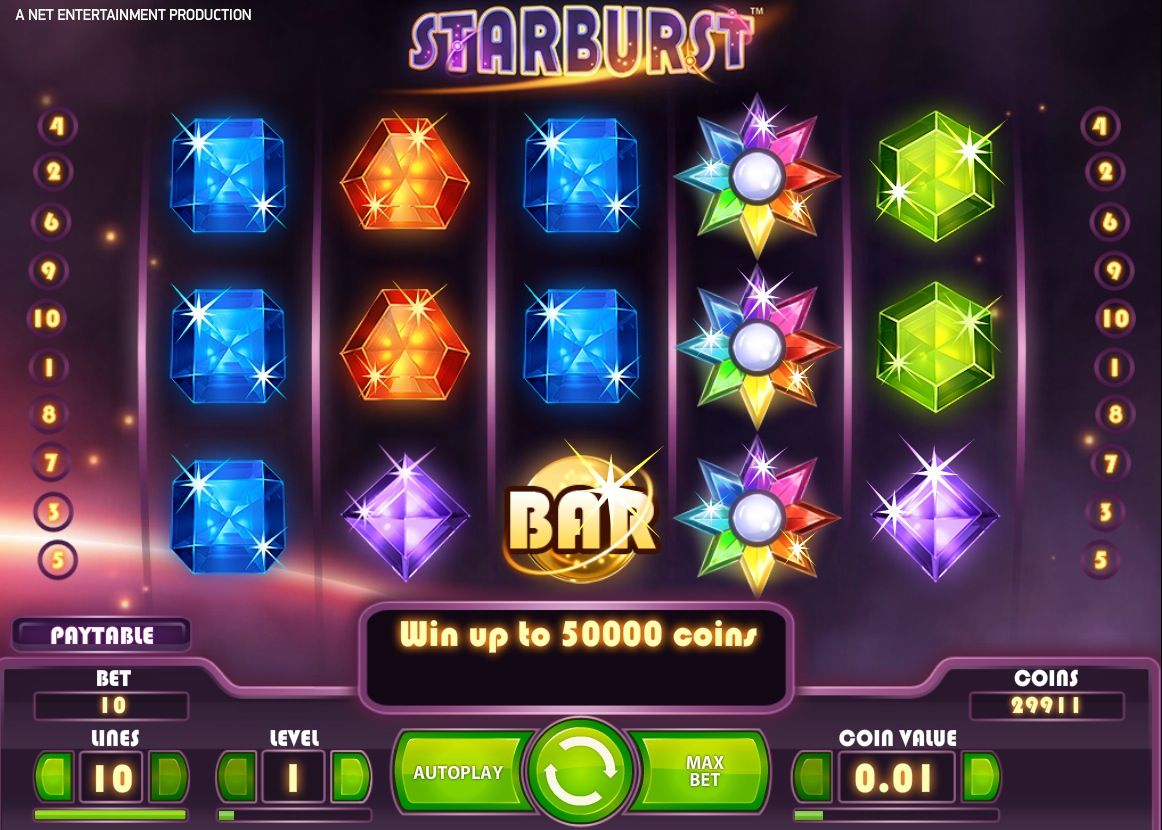 Gameplay of Starburst