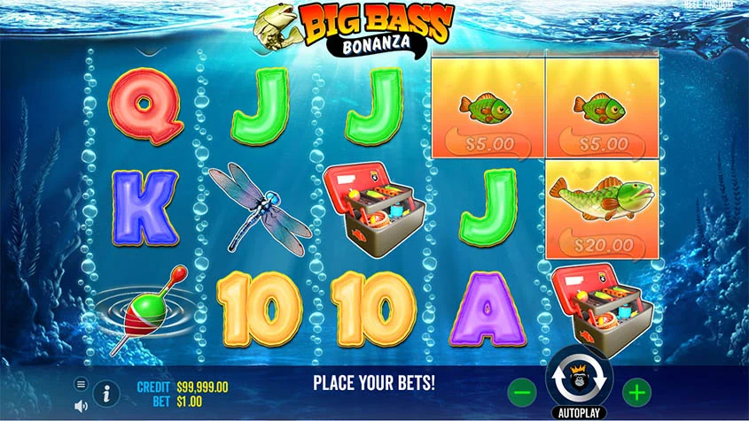 Gameplay of Big Bass Bonanza