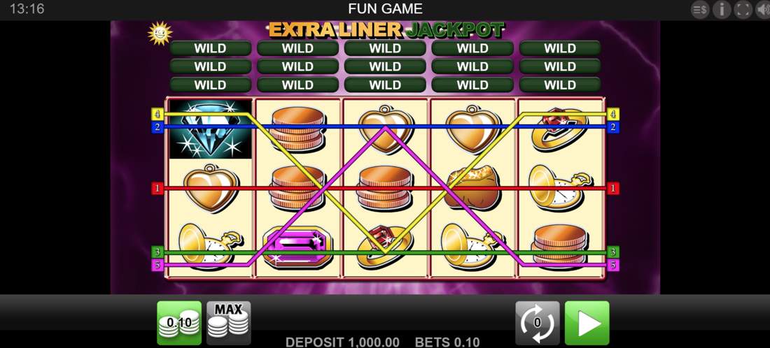 Gameplay of Extra Liner Jackpot